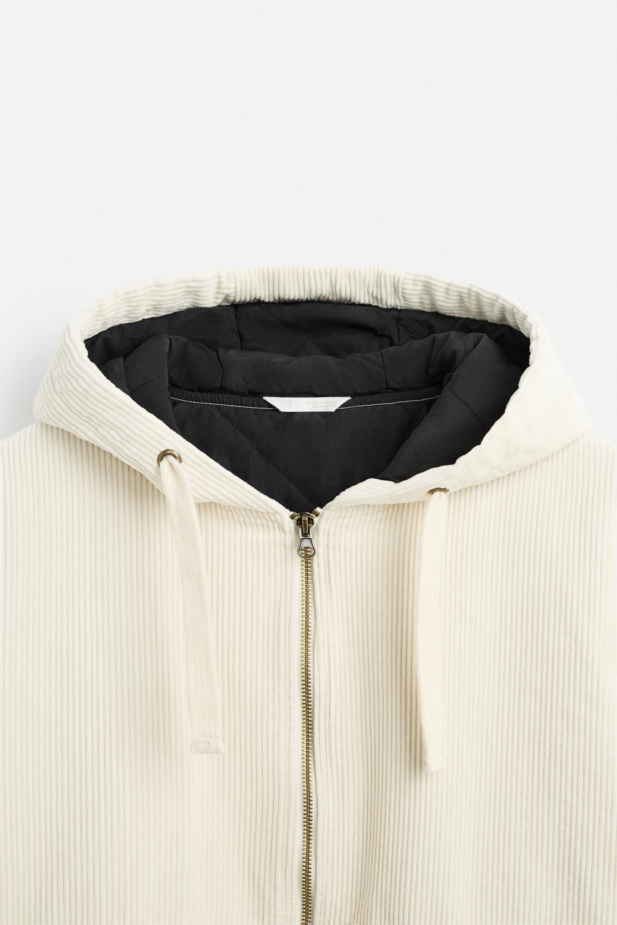 CORDUROY PUFFER JACKET - Ecru | ZARA Australia