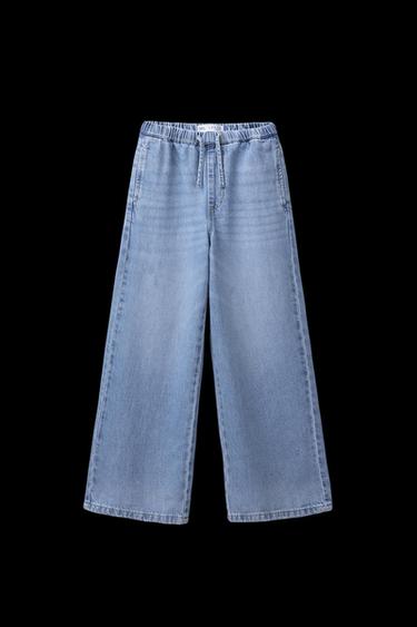 JEANS MIT WEITEM BEIN UND KORDELZUG - Blau von Zara - Bild 0