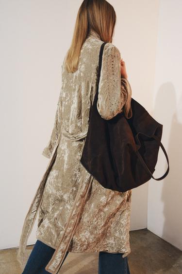 KIMONO EN VELOURS BRODÉ ZW COLLECTION LIMITED EDITION - Ocre de Zara - Image 3