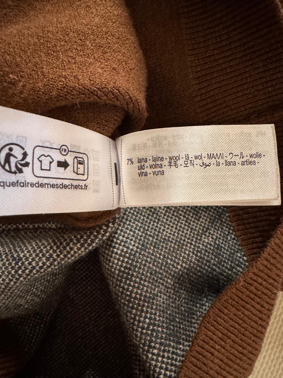 ARGYLE JACQUARD POLO SWEATER - Image 3