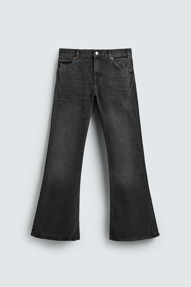 Zara FLARE FIT JEANS - Charcoal