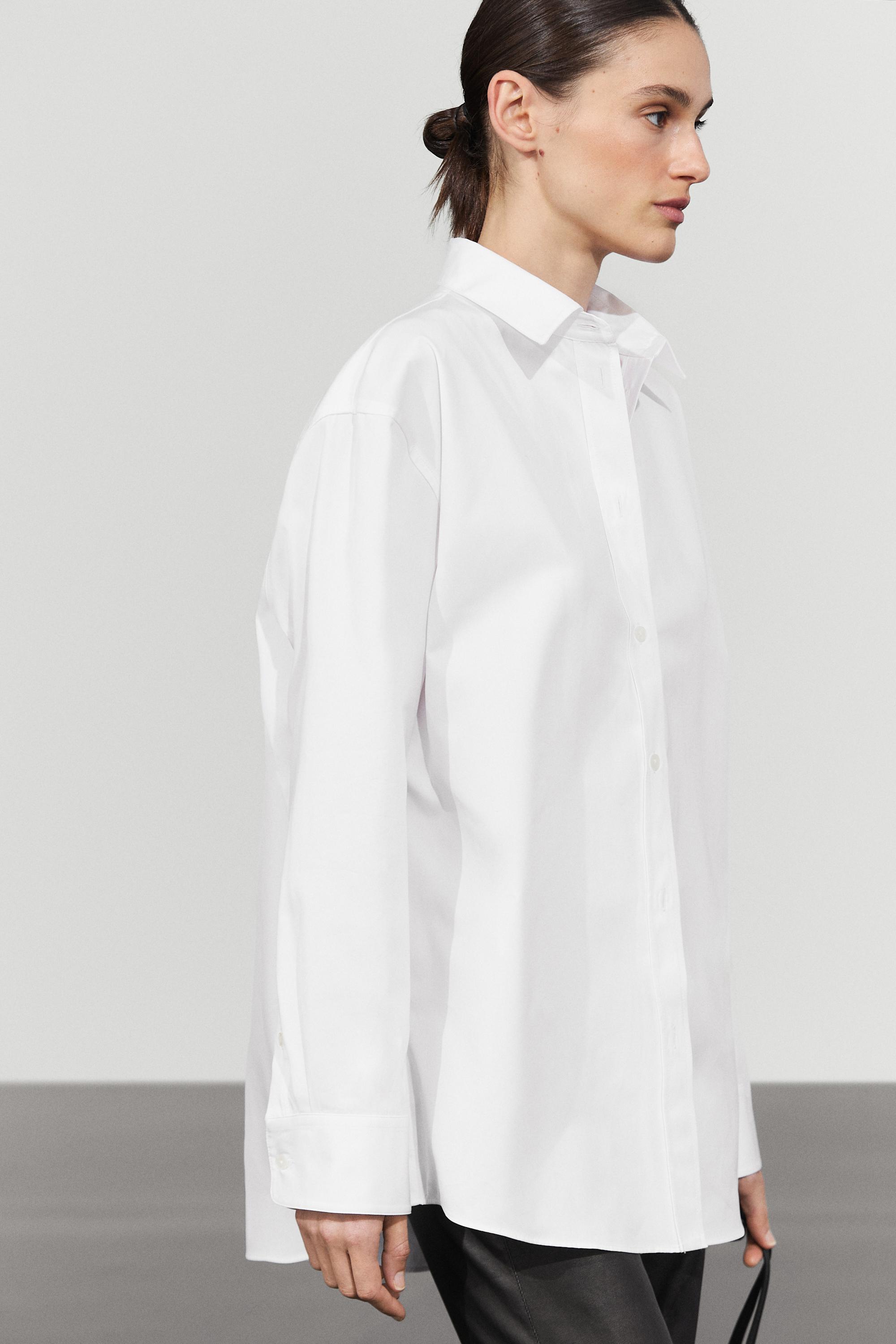 Chemise oversize popeline 100 % coton