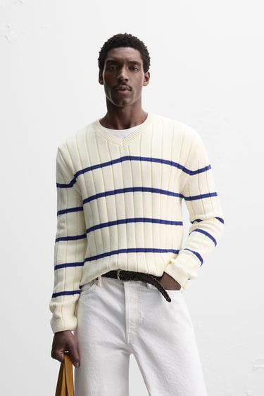 JERSEY JACQUARD RAYAS LIMITED EDITION - Crudo de Zara