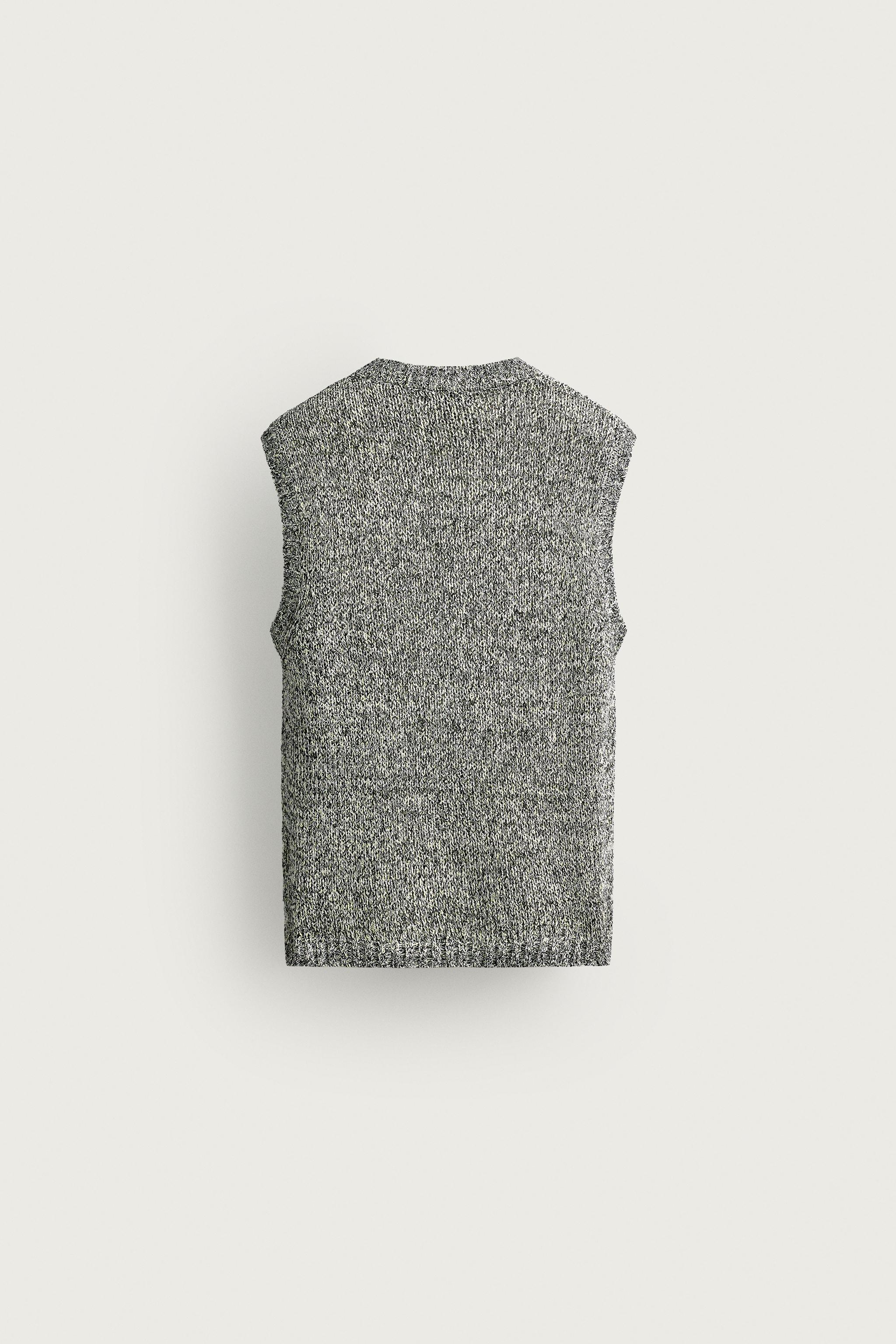 テクスチャーニットベスト - エクリュ | ZARA Japan / 日本