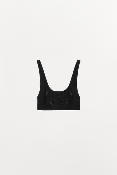 SEAMLESS LACE BRALETTE - Black by Zara - Image 6