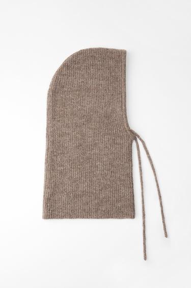 CAPUCHE CÔTELÉE AVEC CORDON - Marron / Taupe de Zara - Image 2