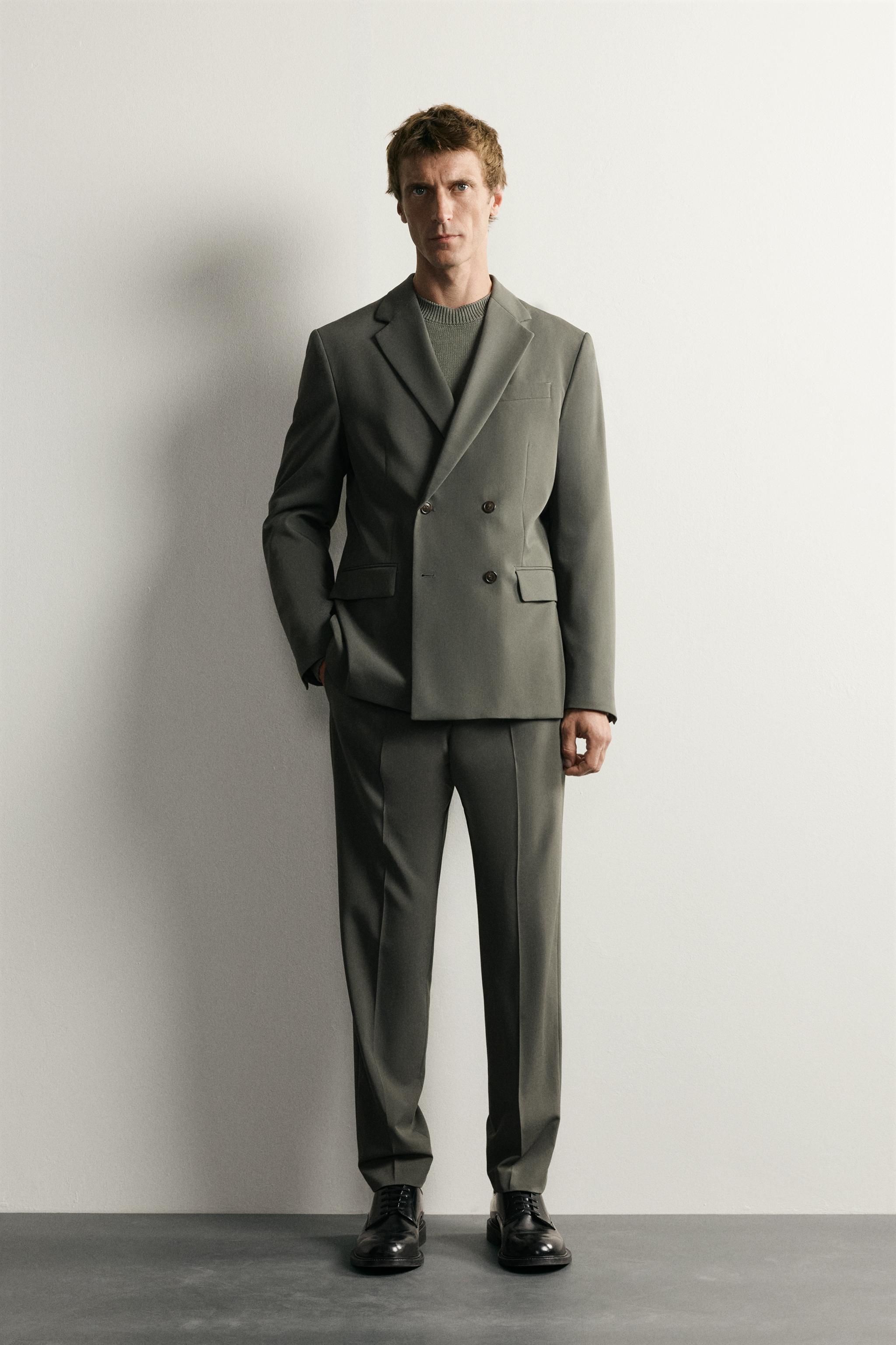 ZARA MAN ダブルブレスト　ビジネス　カジュアルスーツ　セットアップ　L コンフォートダブルブレストスーツ | ZARA Japan / 日本