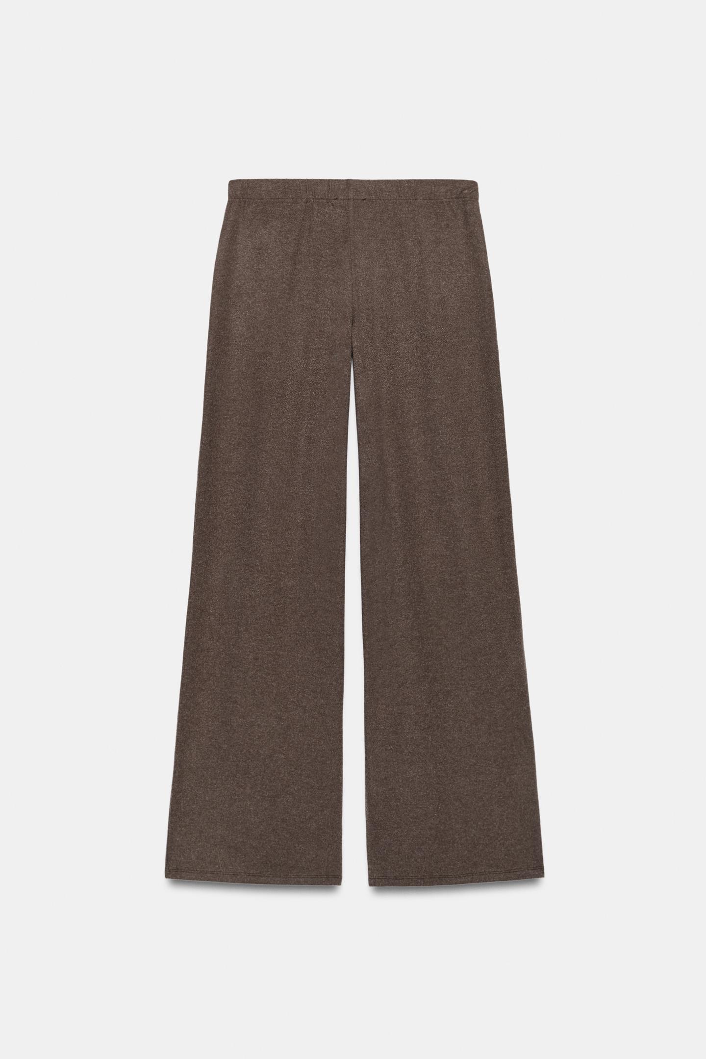Женские брюки Zara Soft Pocket, цвет: Коричневый — фото 7