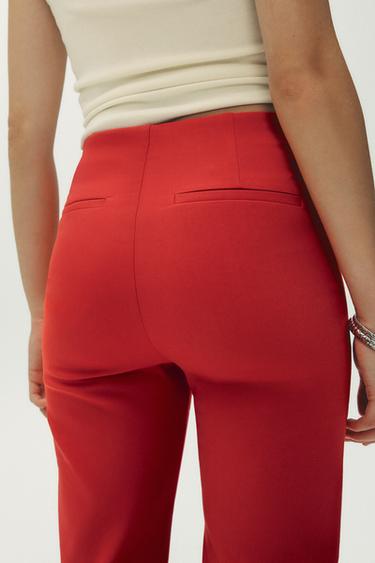 FLARE TROUSERS - Red by Zara