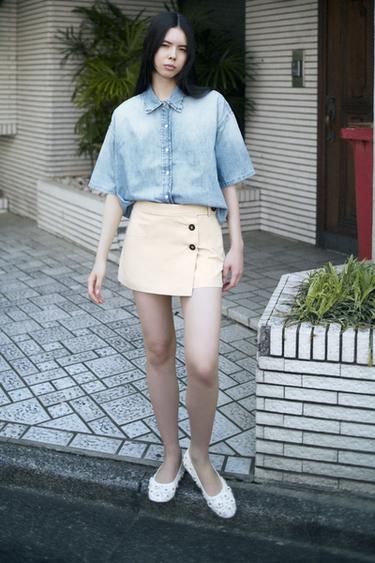 BUTTON SKORT - camel by Zara - Image 0