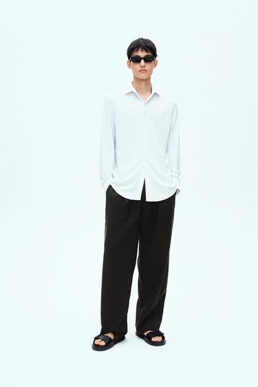 Zara 飄逸休閒版長褲 - 黑色