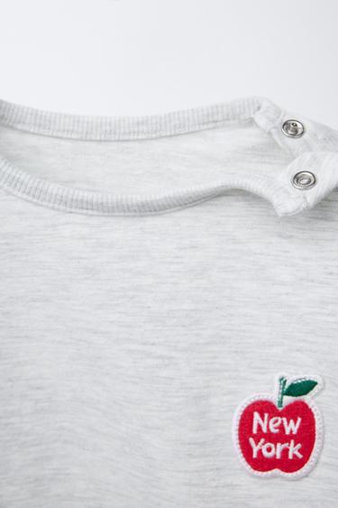 APPLE PATCH SWEATSHIRT AND BERMUDA SHORTS SET - Grey marl by Zara - Image 2