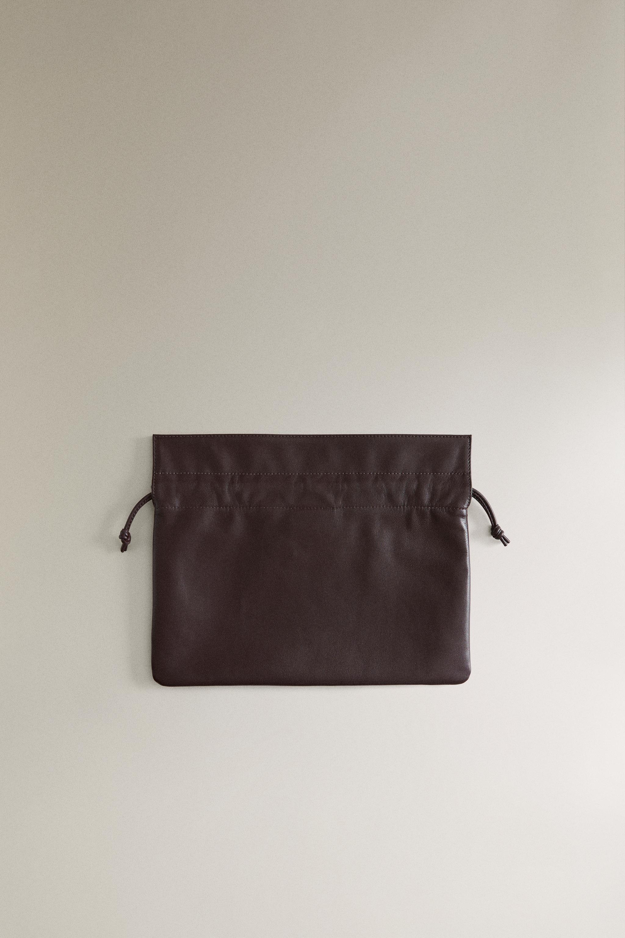 レッグ スエード 肌 ナッパ クラッチ - ボルドー | ZARA Japan / 日本