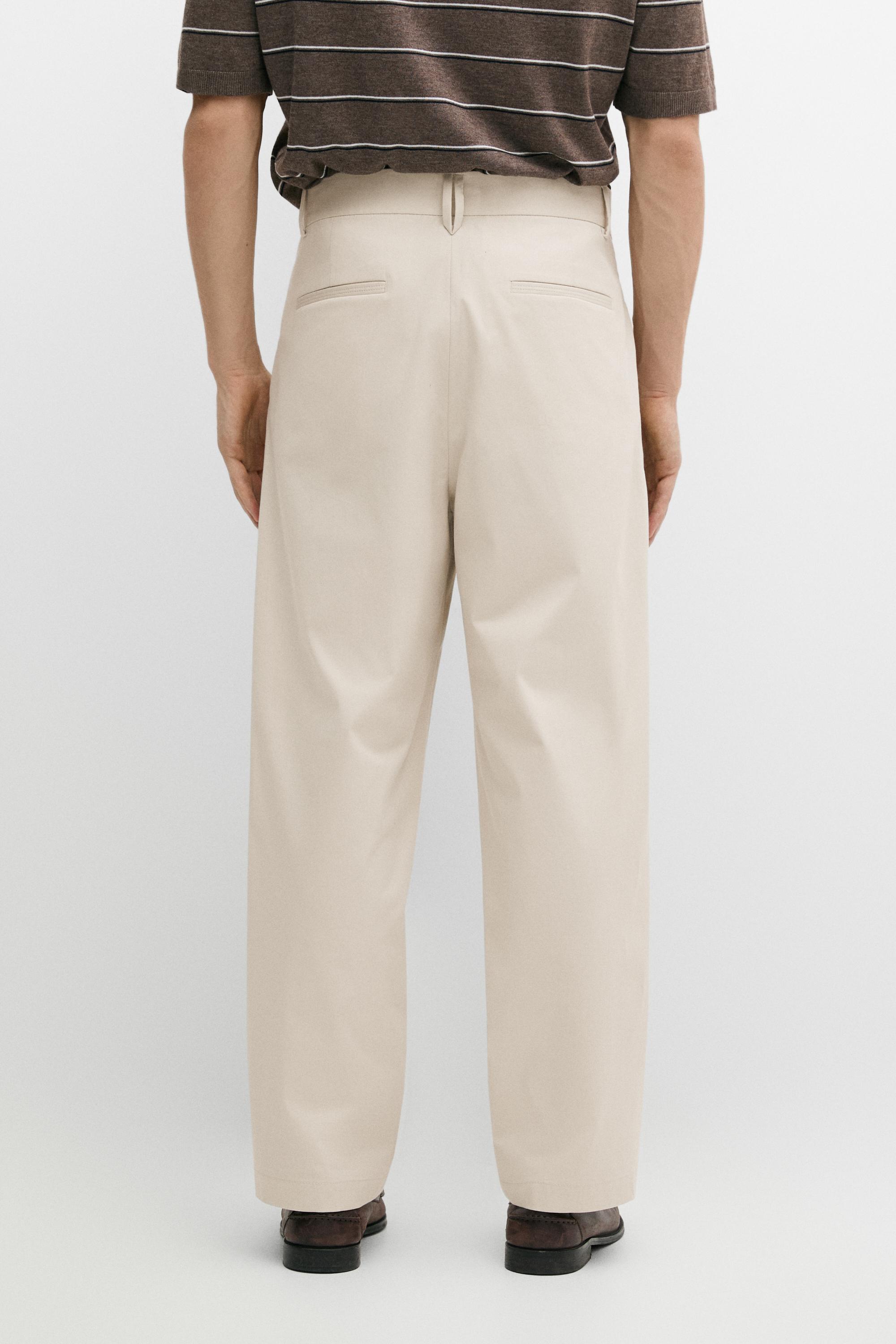 Relaxed fit darted pants