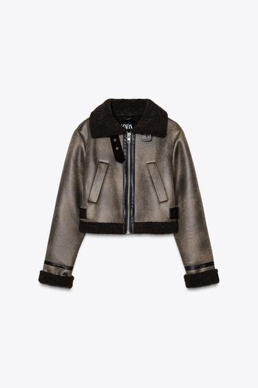 DOUBLE-FACED ZIP-UP JACKET - Dark brown by Zara - Image 0