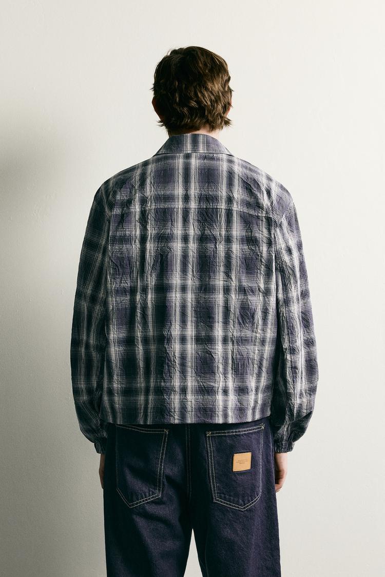 Chaqueta de cuadros de corte relajado 3