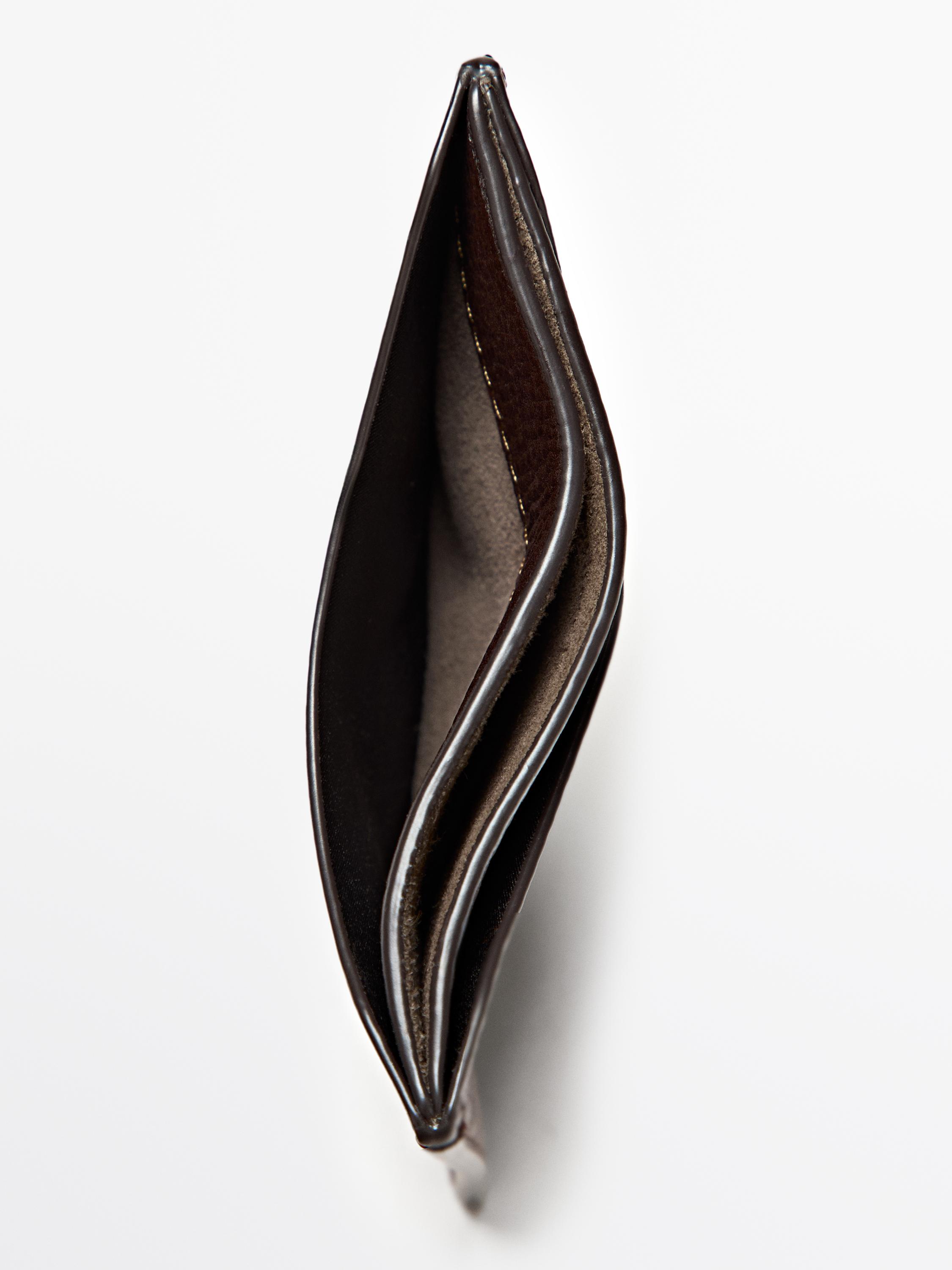 Nappa leather card holder