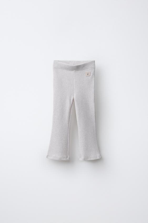 FLARED LABEL LEGGINGS - Sand / Marl by Zara - Image 0