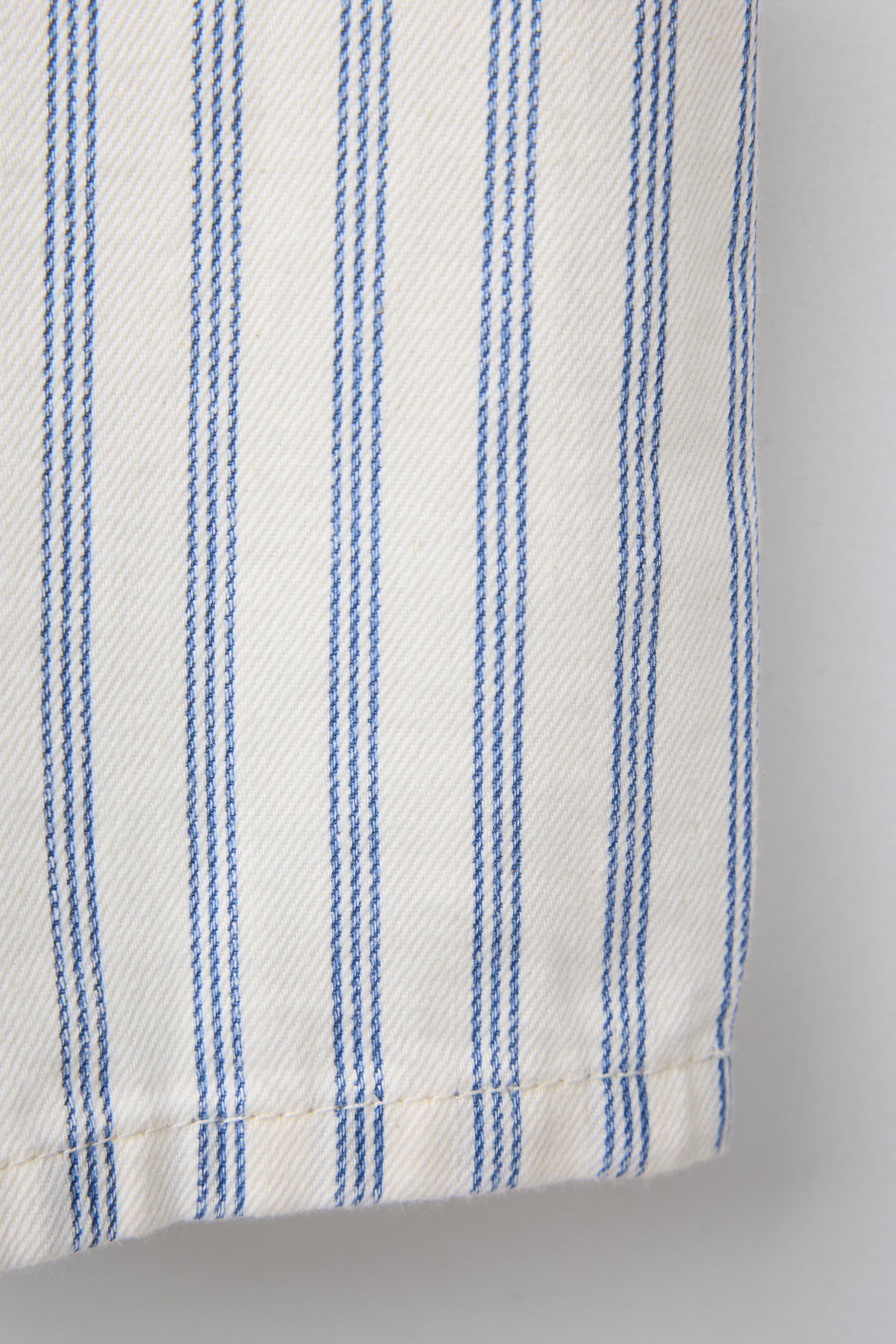 SALOPETTE COURTE EN SERGÉ RAYURES