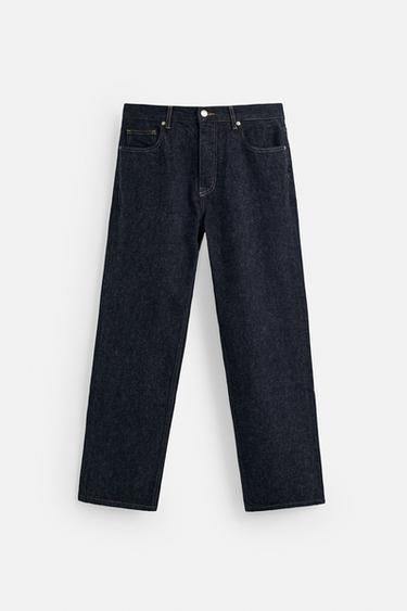 BRUSHED STRAIGHT-LEG JEANS - Blue by Zara - Image 0