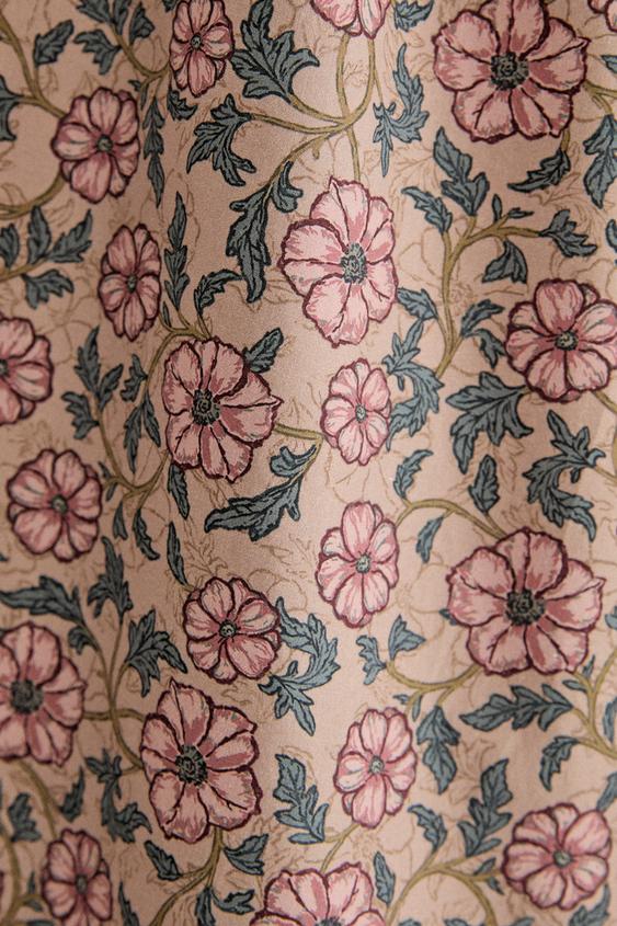 PANTALON BOUFFANT FLEURS - Rose de Zara - Image 3