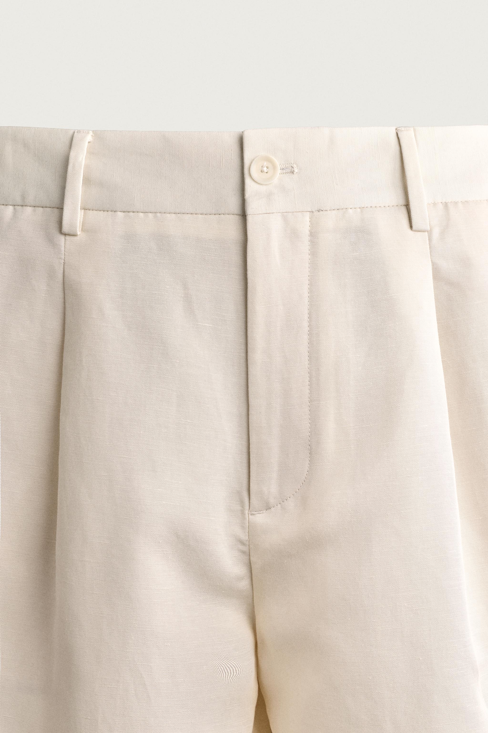 Zara Pilili Geniş Paça Bermuda görsel 7