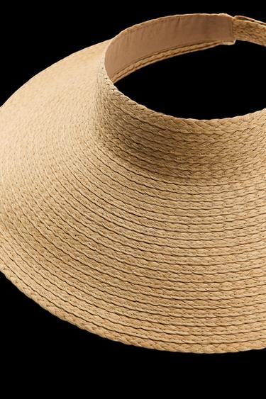 VISOR TRENZADO ALA ANCHA - Beige claro de Zara
