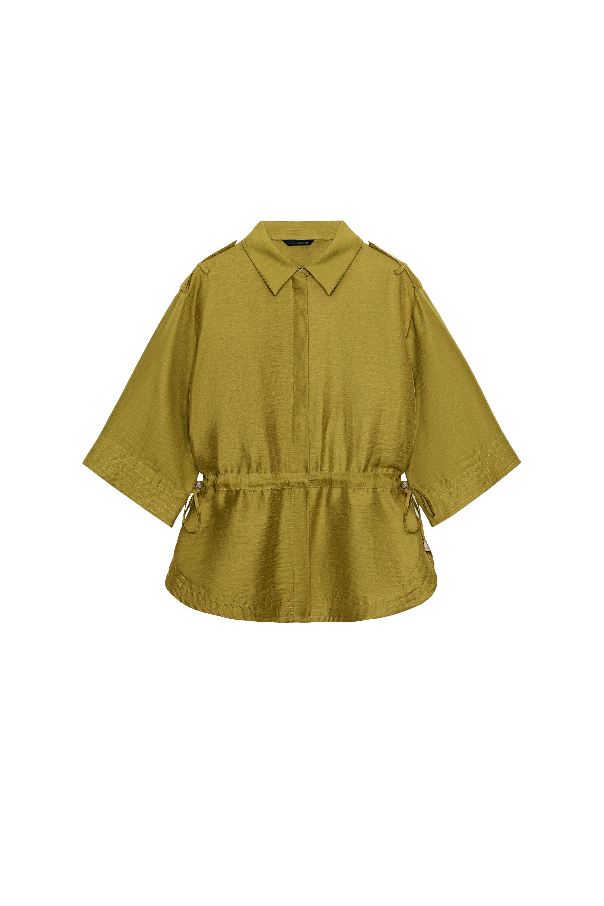 CHEMISE SAFARI AVEC LIN ET CORDONS