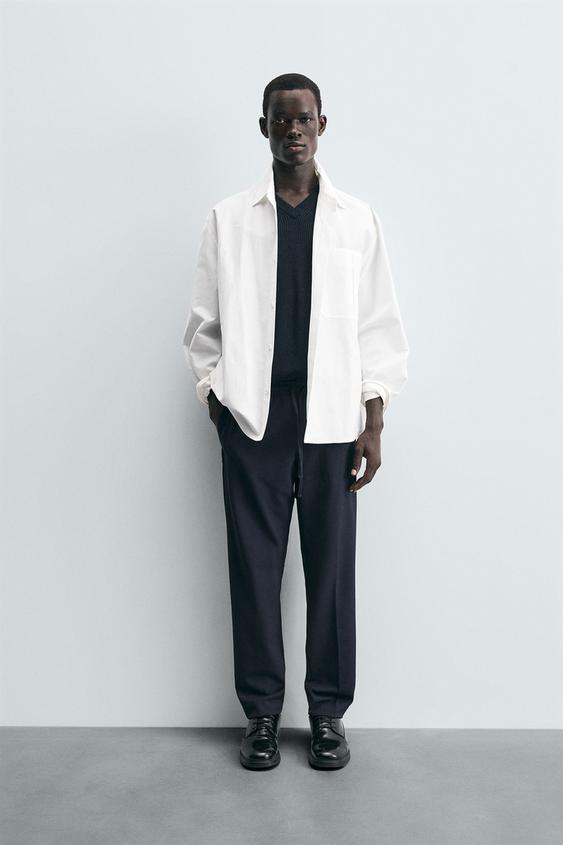 PANTALÓN JOGGER BÁSICO - Marino de Zara - Imagen 0