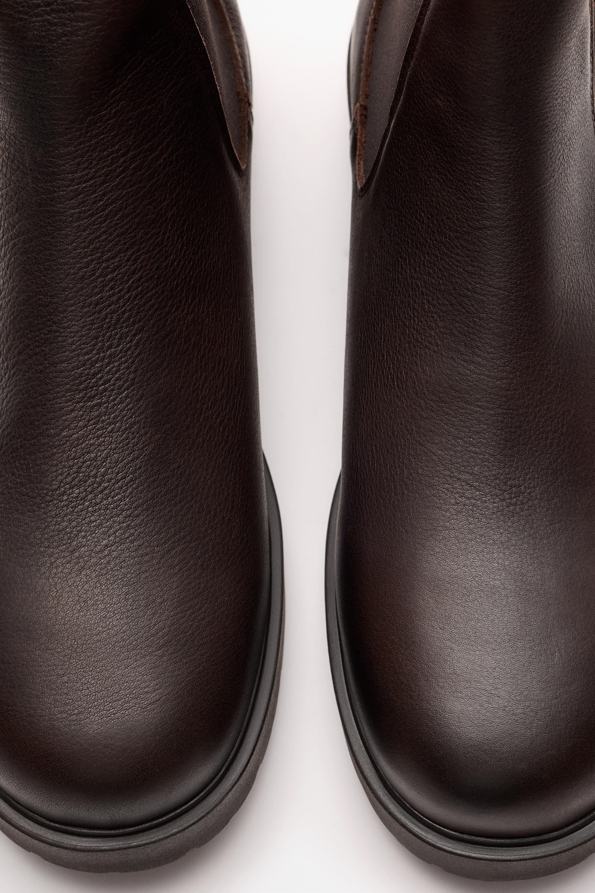 Bottines Chelsea en cuir gras