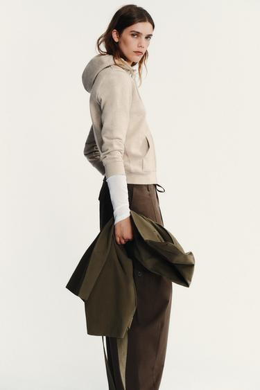 HOODIE - Tan marl by Zara - Image 3