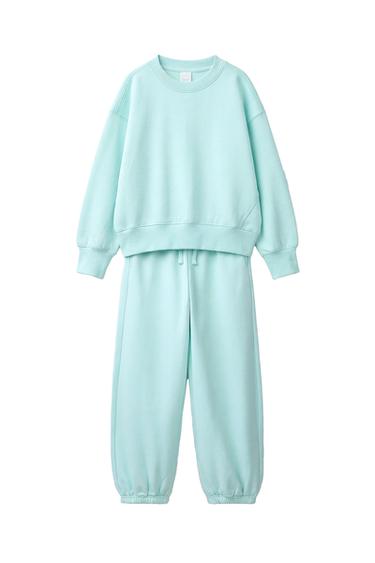 SWEATSHIRT AND JOGGER TROUSERS SET - Turquoise by Zara