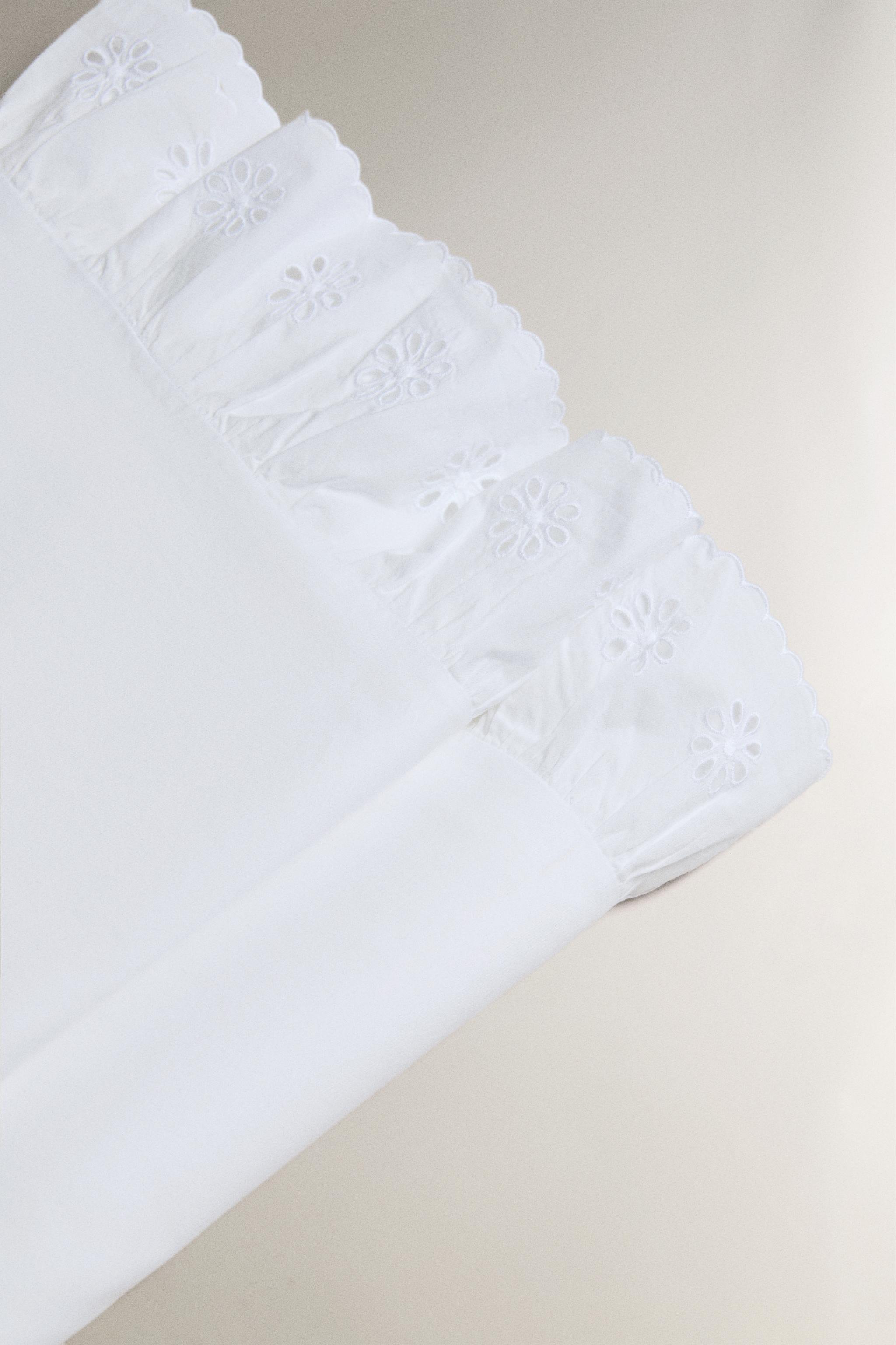 RUFFLED COTTON FLAT SHEET
