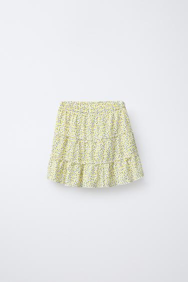 TEXTURED PRINT BERMUDA SKORT - Yellow by Zara