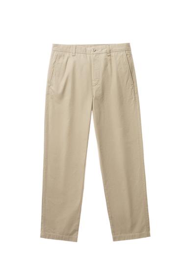 STANDARD FIT CHINO TROUSERS - Beige by Zara