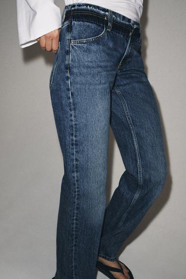 JEANS ZW COLLECTION RECHTE PIJPEN LAGE TAILLE - Blauw van Zara