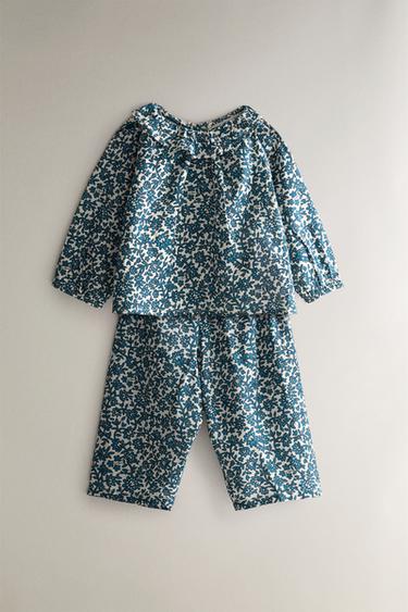 CHEMISE À FLEURS BÉBÉ - Écru / Bleu de Zara - Image 4