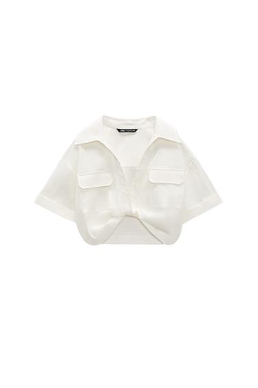CROPPED SHIRT WITH KNOT