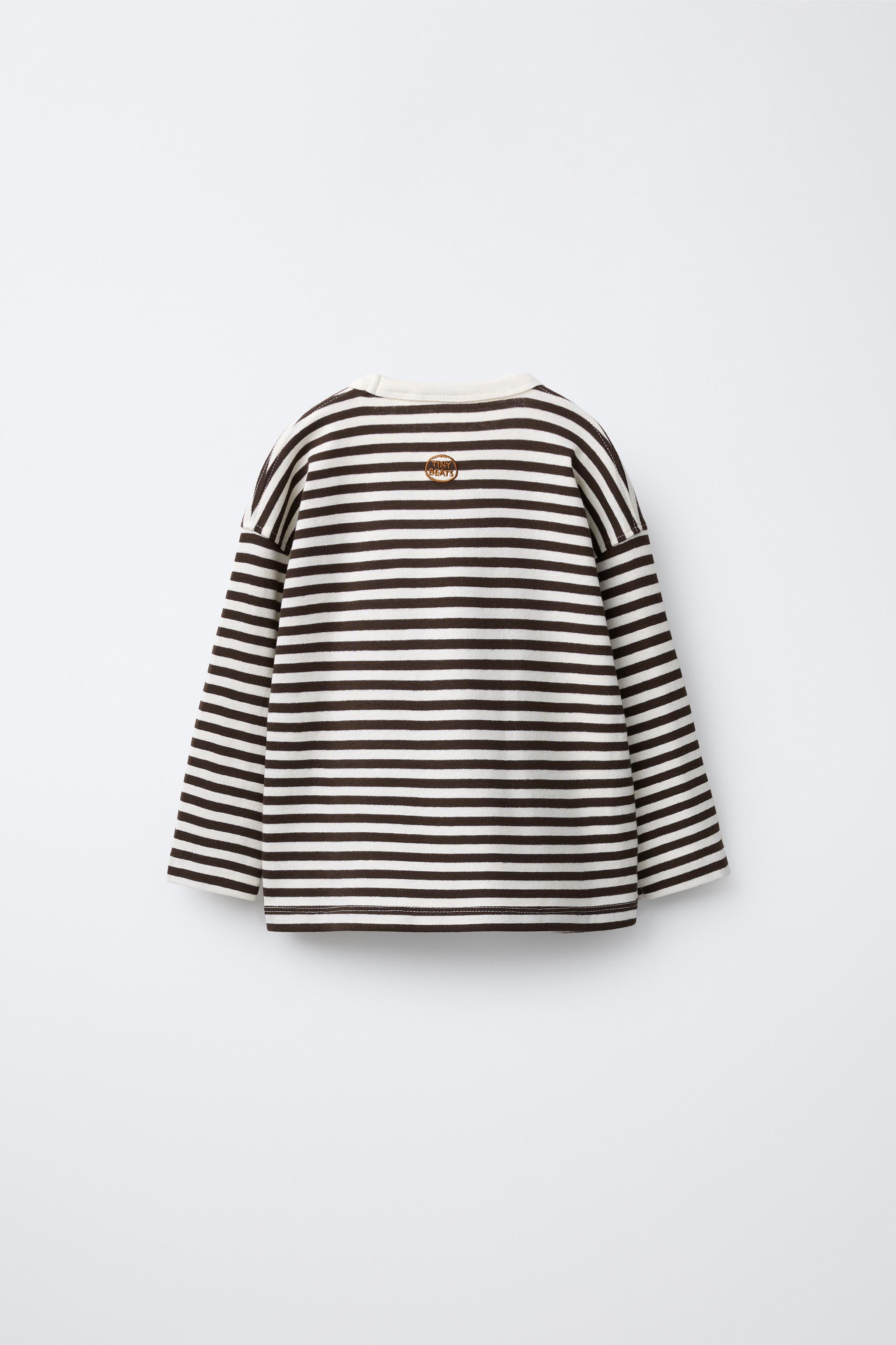 EMBROIDERED STRIPED T-SHIRT