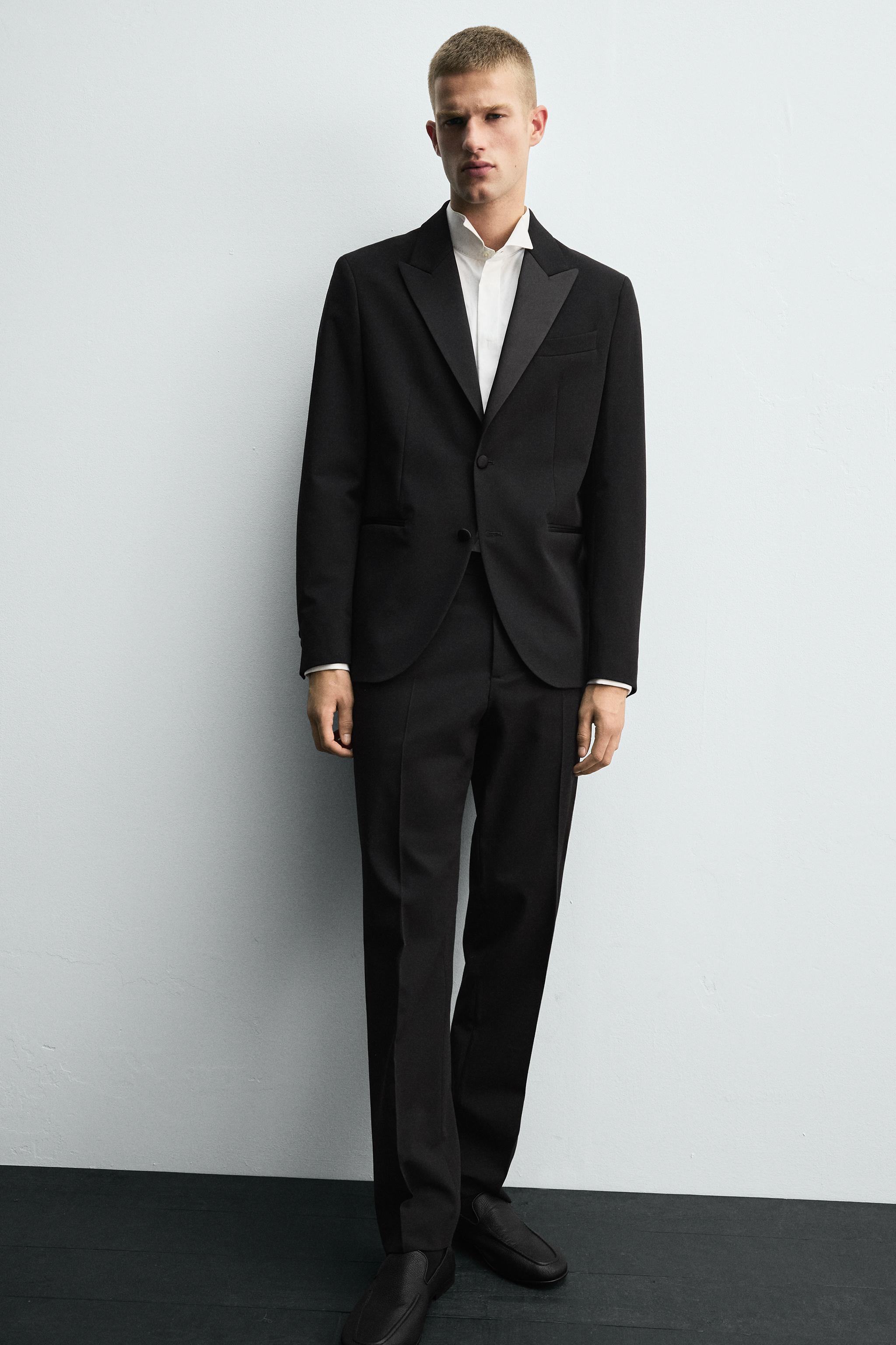 【ZARA】スーツ　フォーマル　ジャケット　パンツ 150 ザラ LIMITED EDITION リネンスーツパンツ - ブラック | ZARA Japan