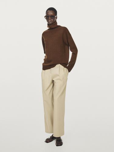 Jersey punto cuello cisne mezcla lana - Toffe de Zara