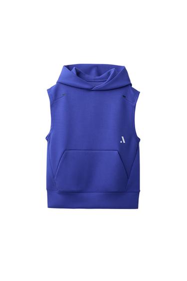 CHALECO CON CAPUCHA SPORTY LOGO - Morado de Zara