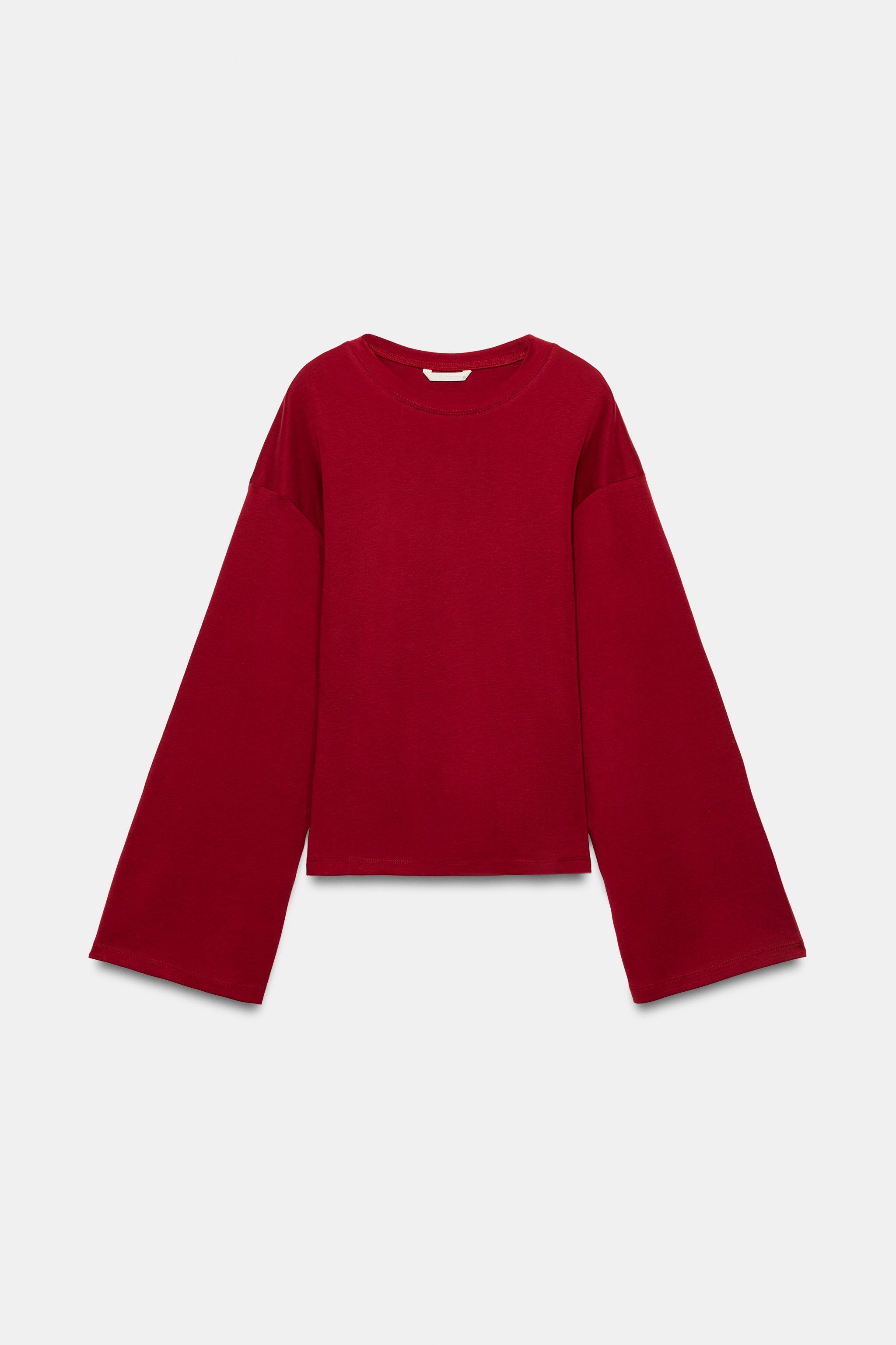 Женские футболки Zara SUPIMA® FITTED T-SHIRT — фото 5