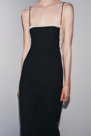 ROBE COMBINÉE CROCHET - Noir de Zara - Image 3
