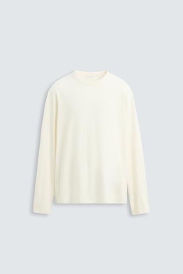 COTTON - HEMP T-SHIRT - Ecru by Zara