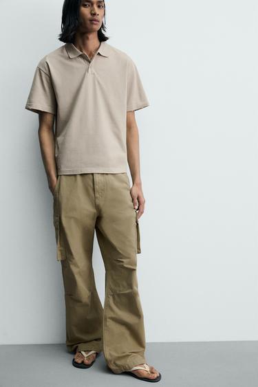 POLO RELAXED FIT DÉLAVÉ - Écru de Zara - Image 5