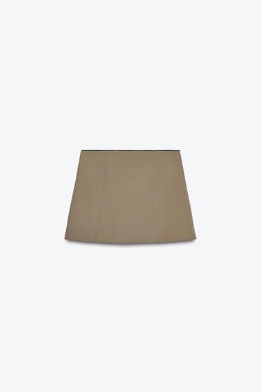 MINI-JUPE EN DENTELLE - Marron / Taupe de Zara - Image 6