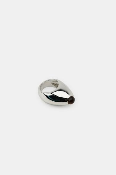 LOT DE 2 BAGUES À PIERRE - Argent de Zara - Image 3