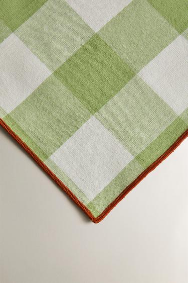 NAPPE COTON VICHY - Vert de Zara - Image 2