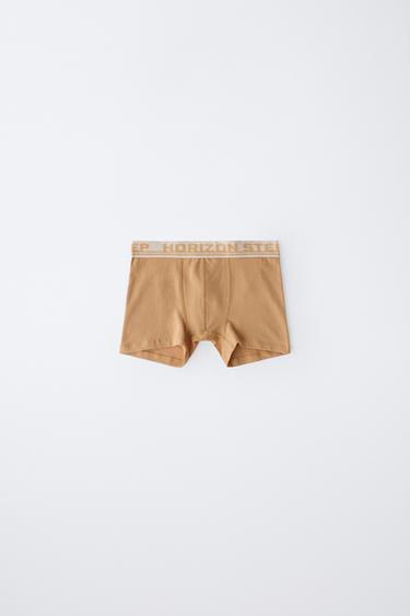 6-14 ANS/ LOT DE CINQ BOXERS INSCRIPTION EN RELIEF - Multicolore de Zara - Image 2